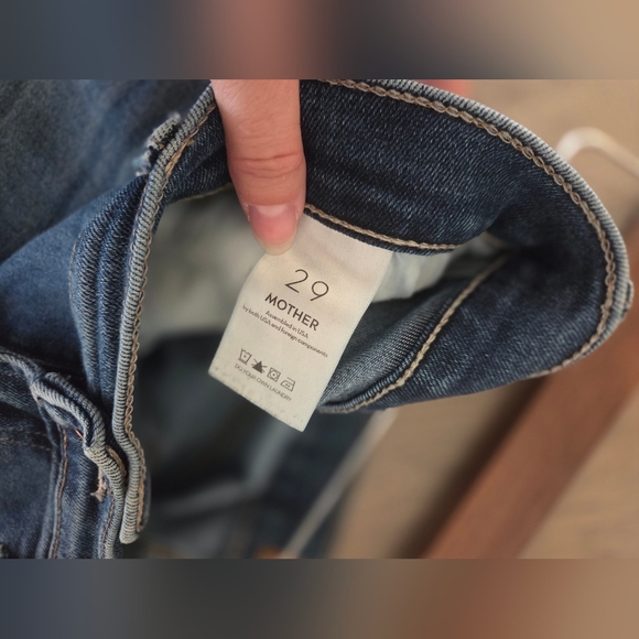 MOTHER Classic Blue Ripped Skinny Jeans - Picture 3 of 3